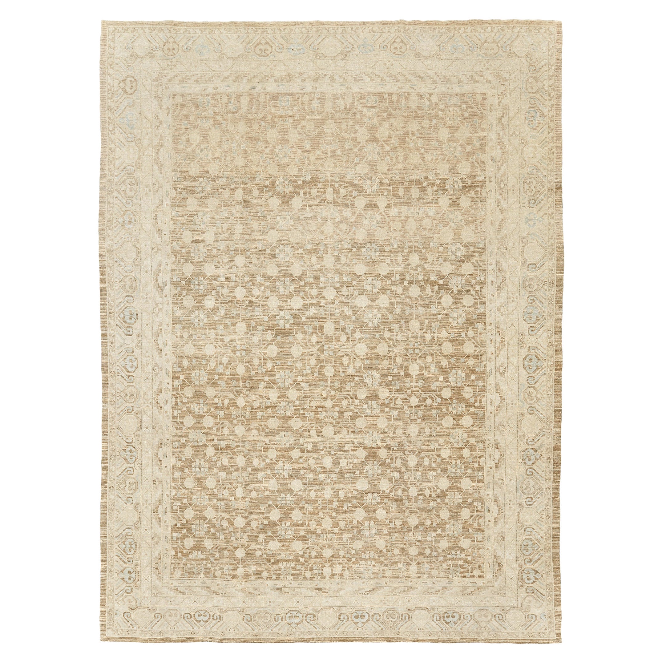 Mehraban Vintage Style Khotan Pomegranate Revival Rug