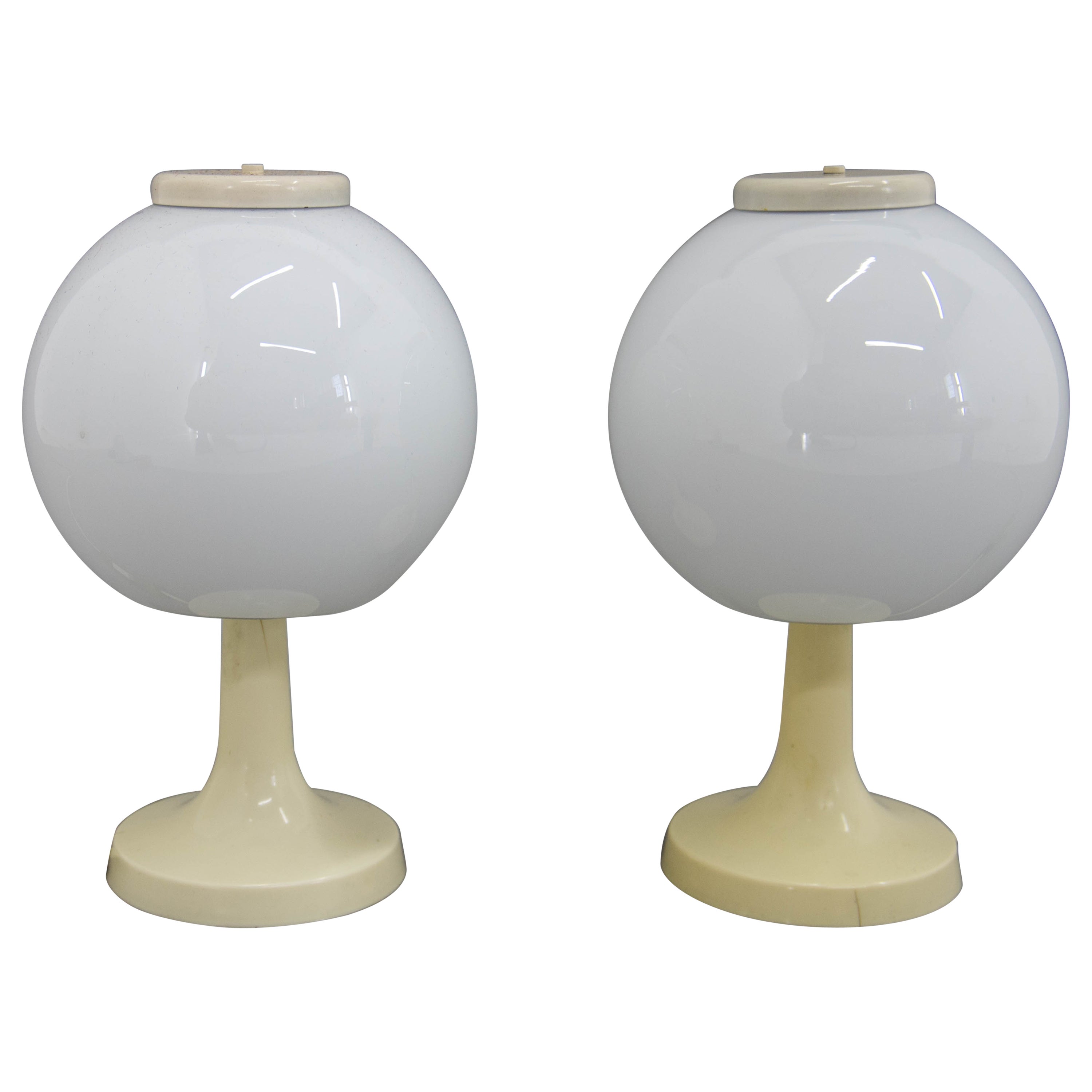 Set of Two Table Lamps, Czechoslovakia, 1970s For Sale