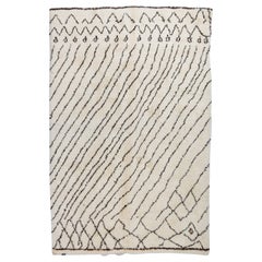 Moroccan Beni Ourain Berber Rug, Modern "Tulu" Carpet, Custom Options Available