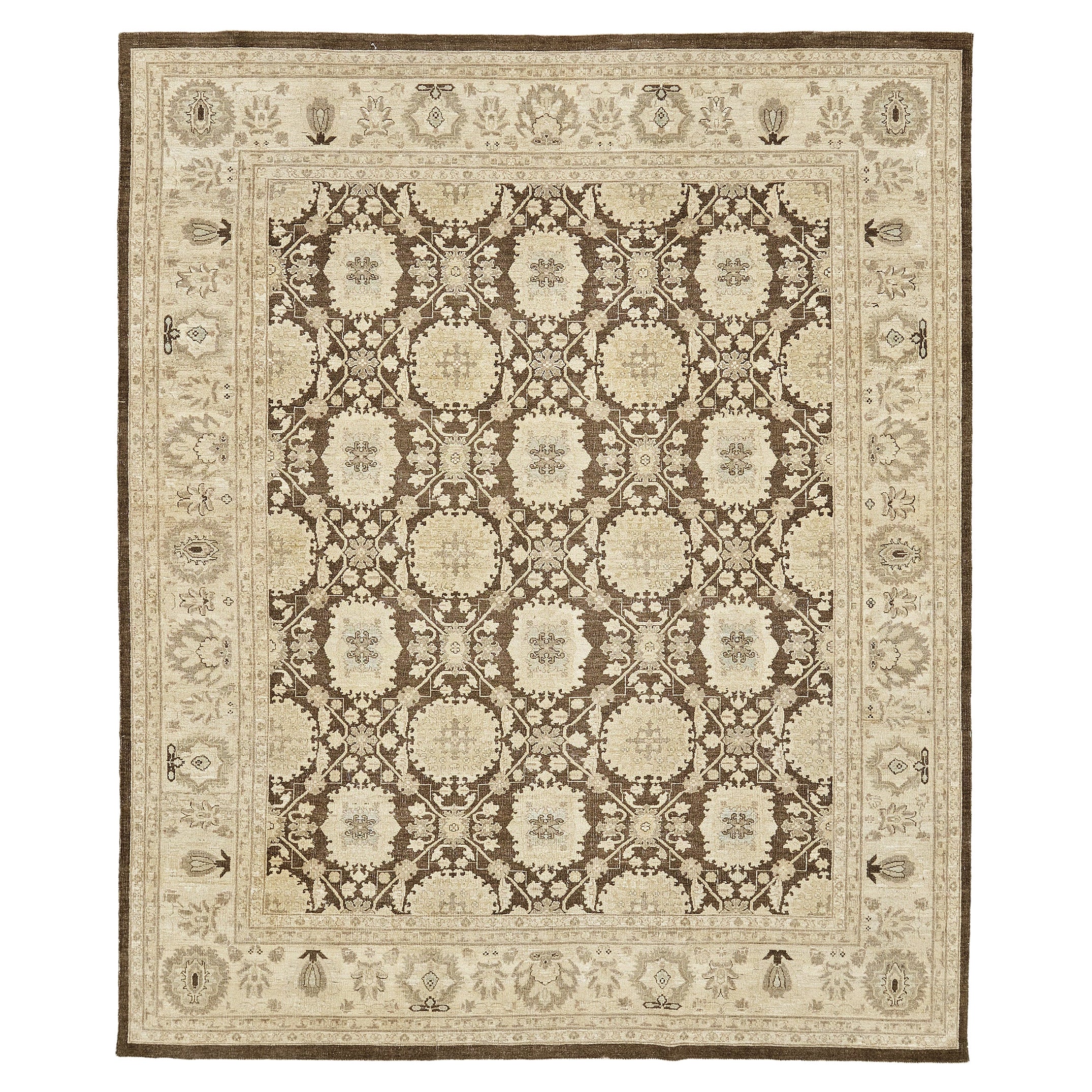 Mehraban Vintage Style Mahal Design Rug D5137 For Sale