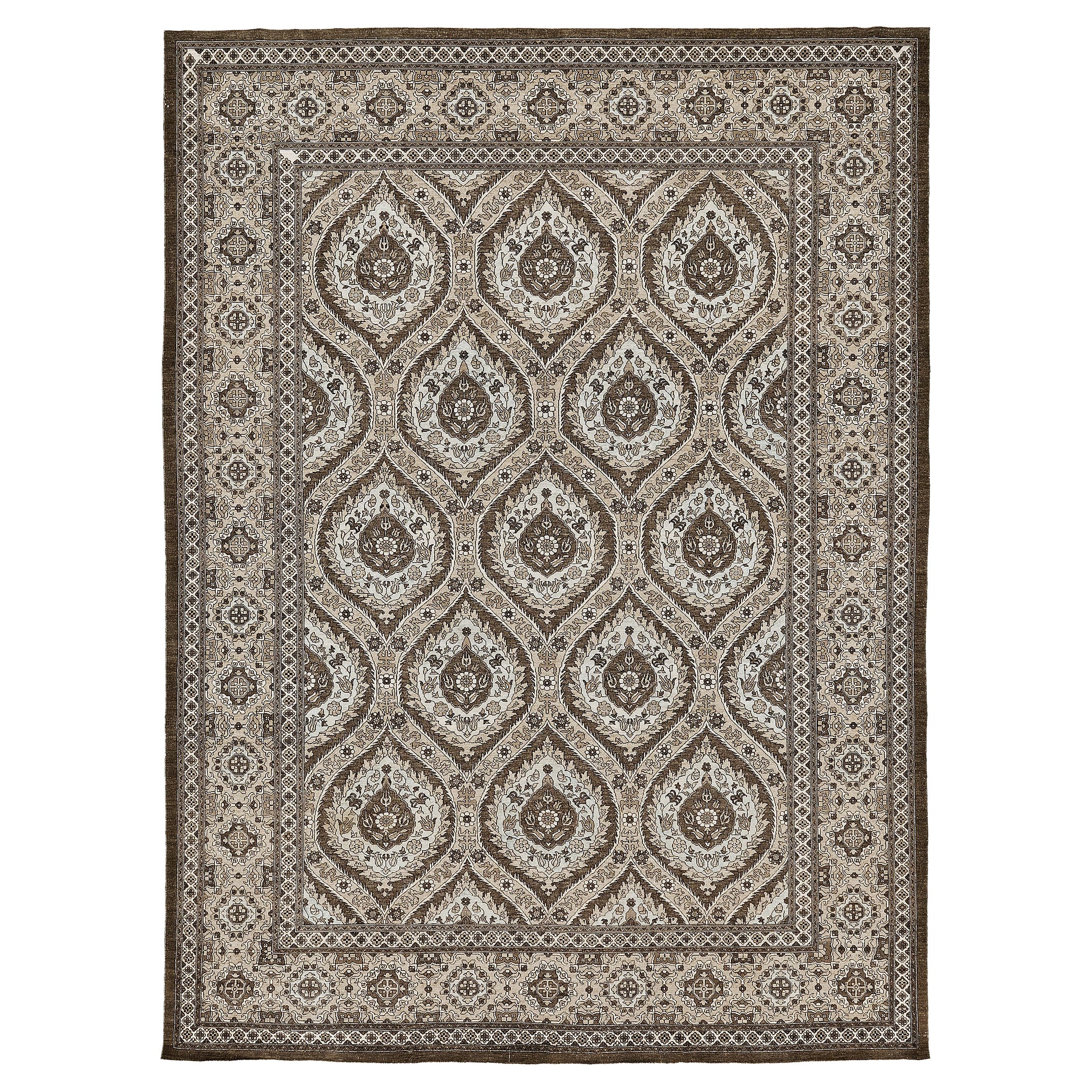 Mehraban Vintage Style Panel Design Rug D5380