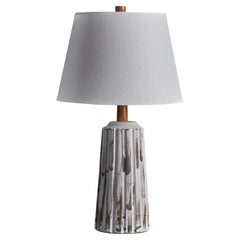 Jane & Gordon Martz, Table Lamp, Ceramic, Walnut, USA, 1960s