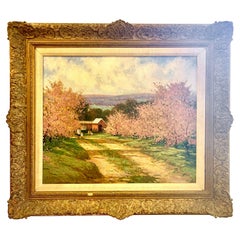 Vintage Original Signed Oil Painting Hudson River Scene By Listed Artist Deborah Cotrone