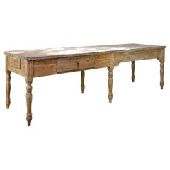 Antique A Large 18th Century French Painted Farmhouse Dining Table