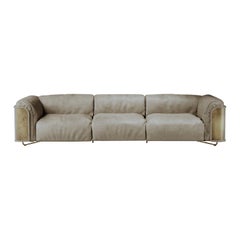 Saint Germain-Sofa aus Steinleder von Gio Pagani