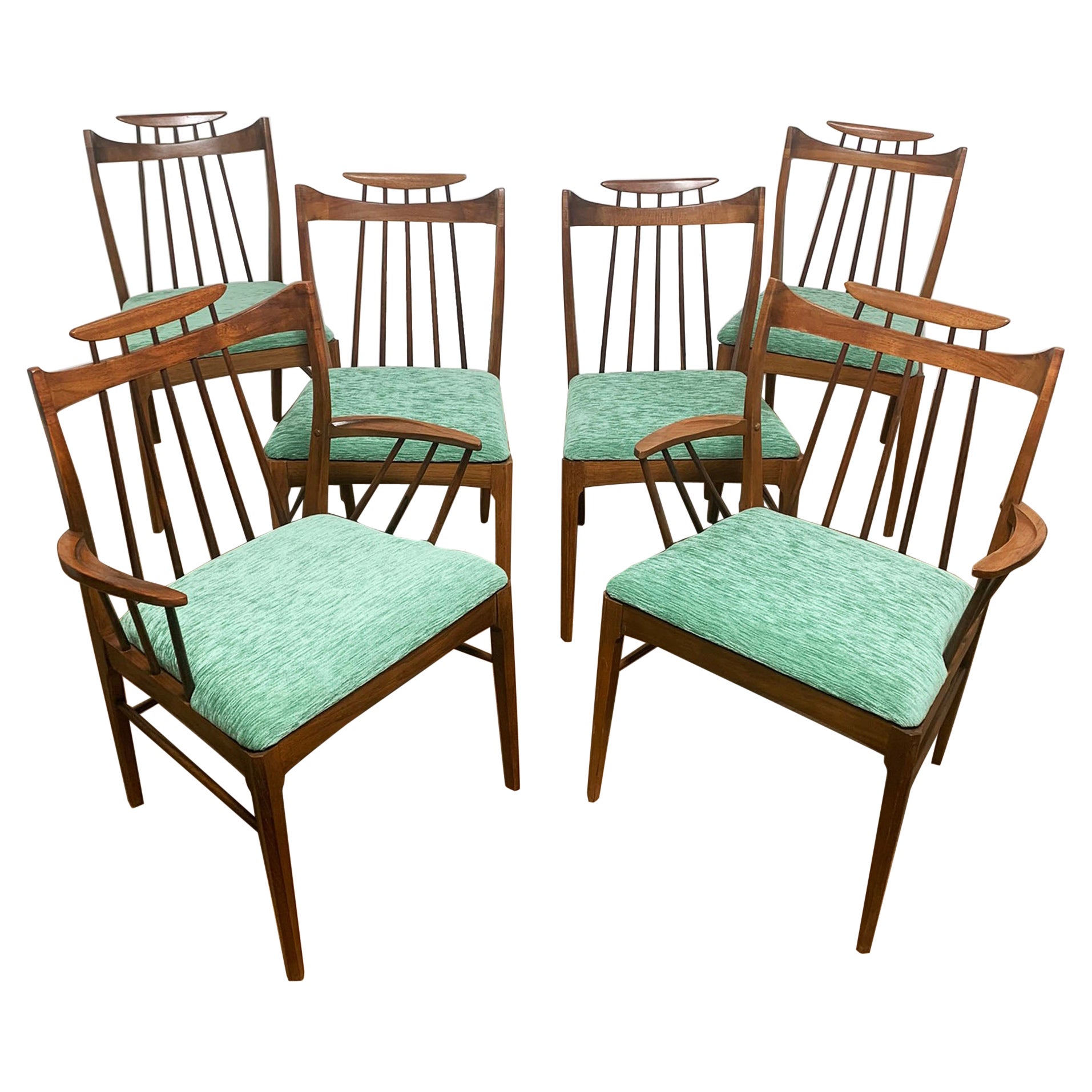Set of Six Mid-Century Modern Thomasville  Dining Chairs, Circa 1950s