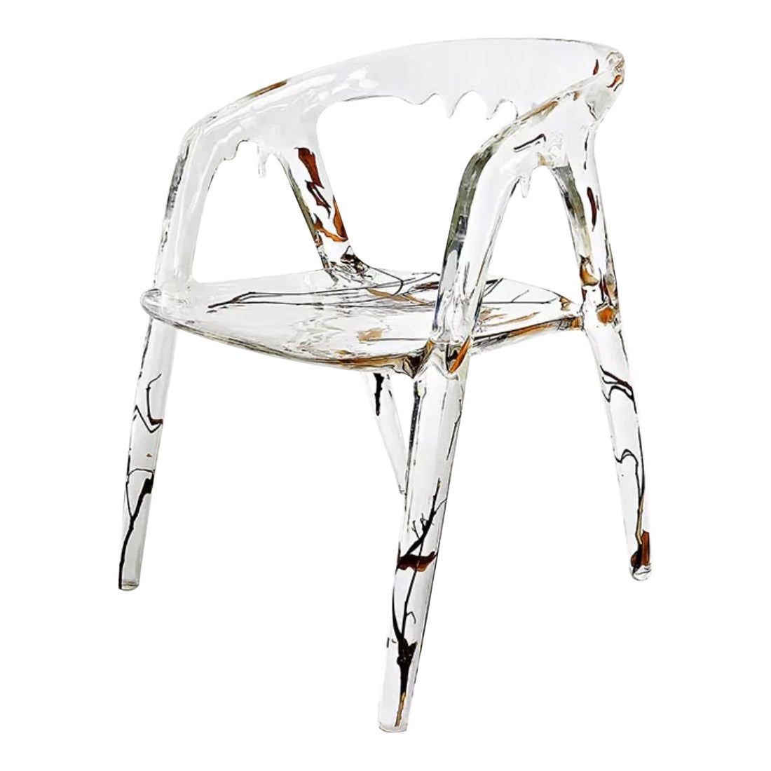 Crystal Waterfall Armchair by Dainte For Sale