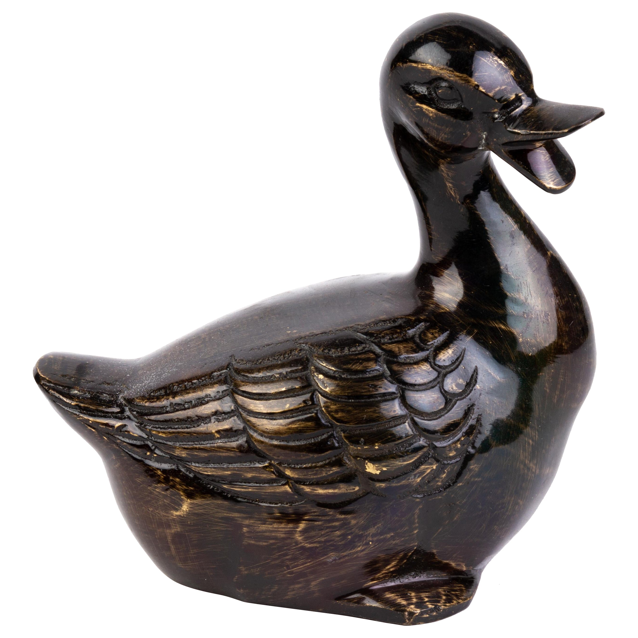 Mid-Century Life-Size Bronze Duck Sculpture 