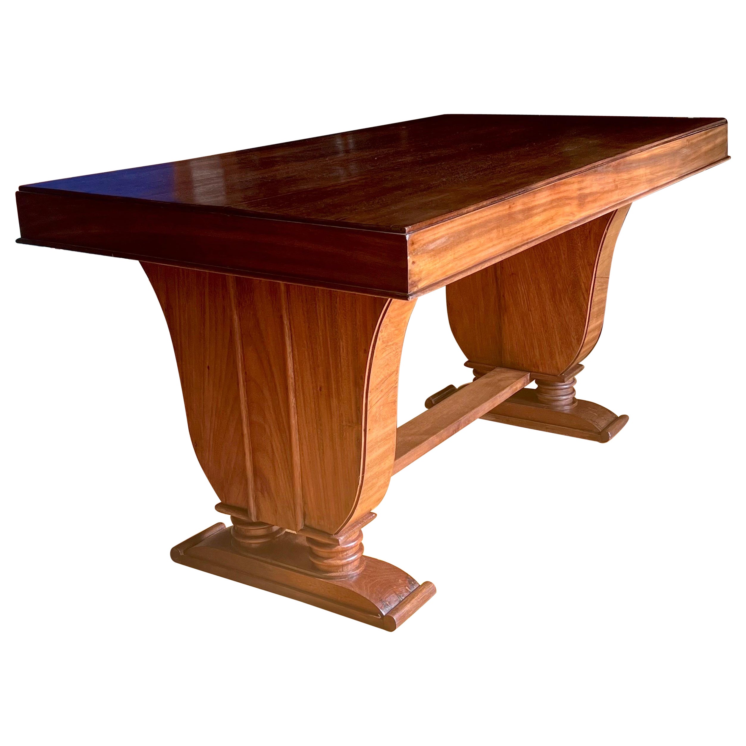 Rare French Art Deco Writing Table / Desk in Teak c. 1925, style of Andre Groult For Sale
