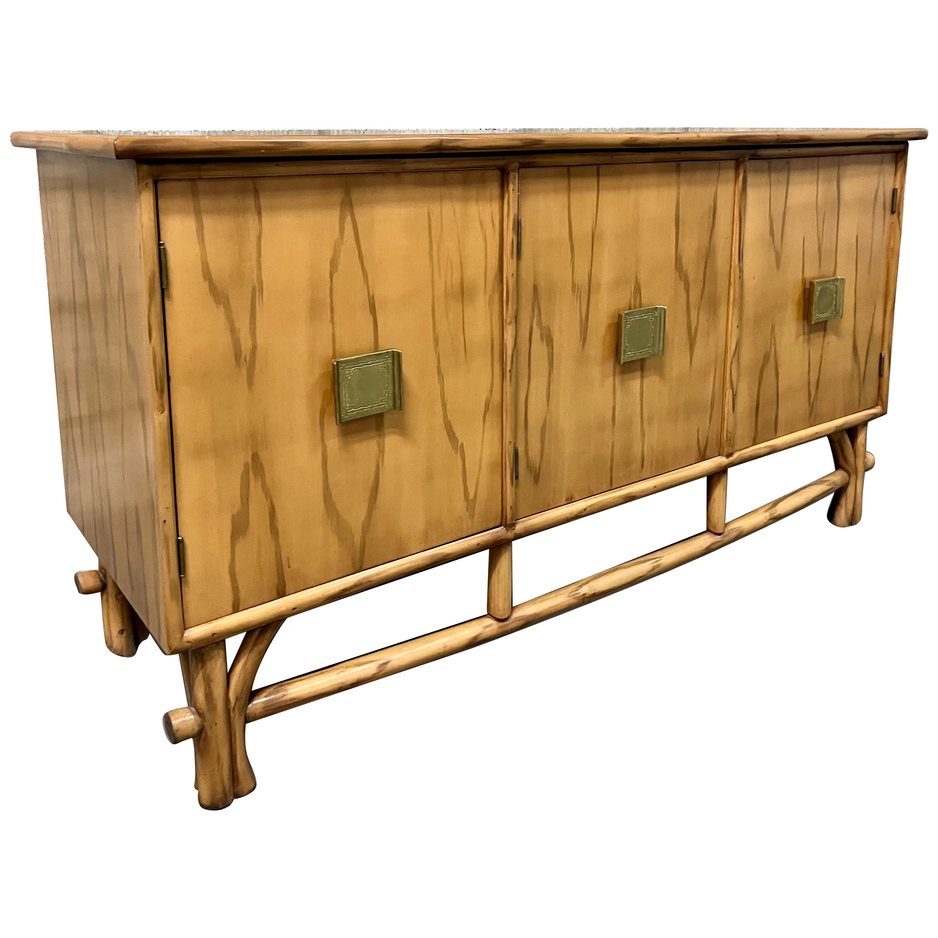 1960s Chinoiserie Inspired Sideboard in the Adrien Audoux & Frida Minet Style