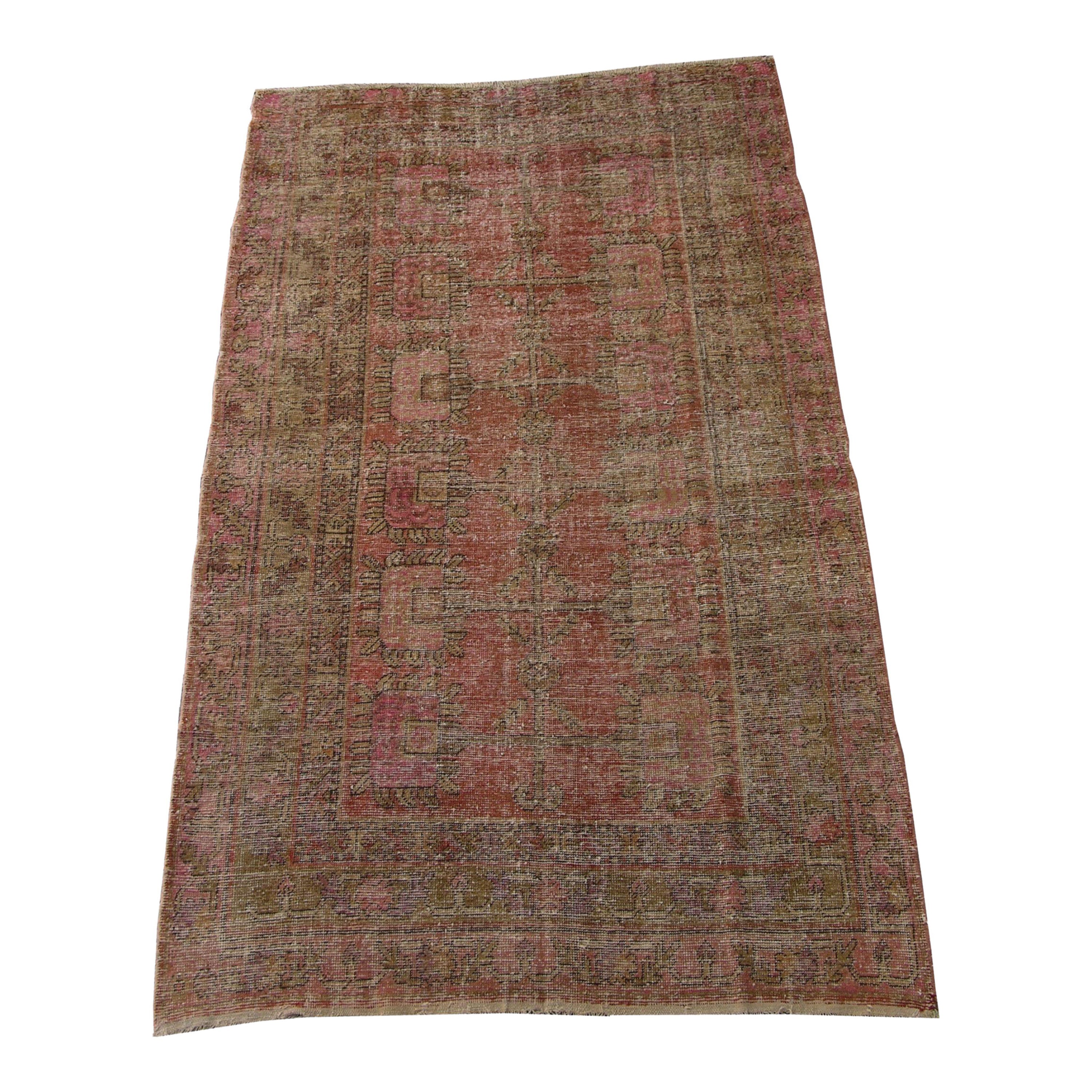 19th Century Tribal Muted Khotan Samarkand Rug For Sale
