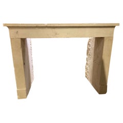 19th Century Limestone Fireplace Mantel