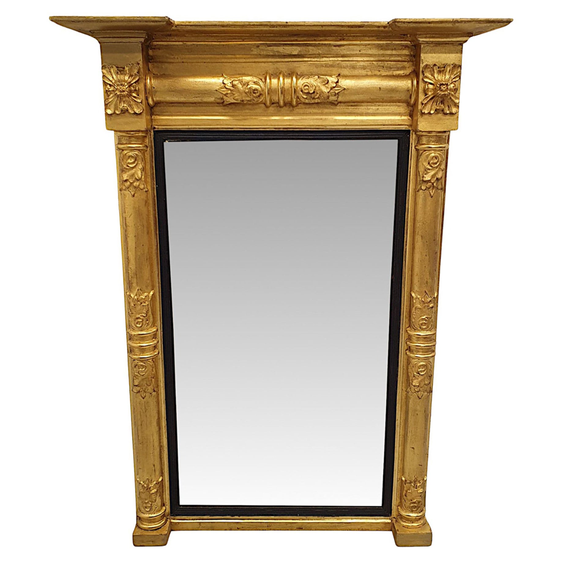 A Very Rare Early 19th Century WillIam IV Giltwood Pier Mirror