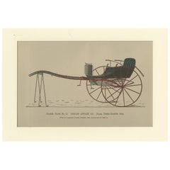 Antique Print of a Two Wheeled Cart