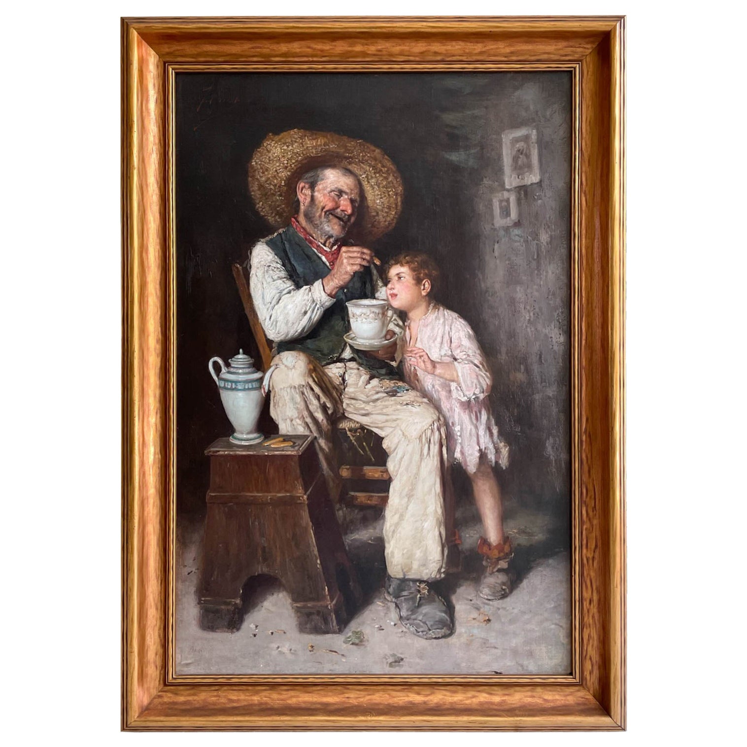 19th Century Painting by Fausto Giusto  For Sale