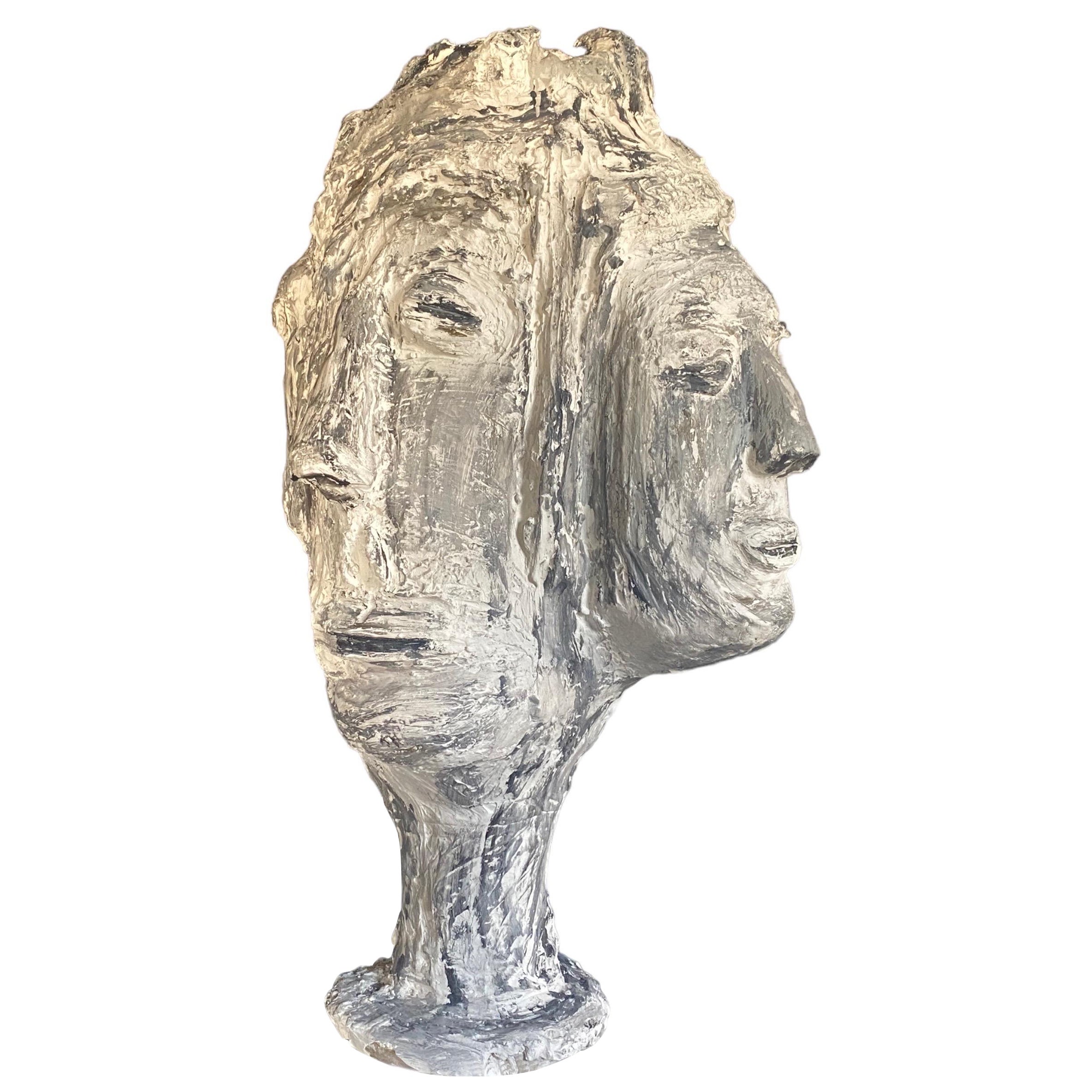 White Plaster Sculptural Figure, 21st Century by Mattia Biagi For Sale