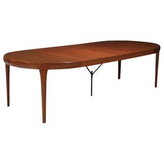 Vintage Danish Modern Long Extension Dining Table by Jørgen Linde