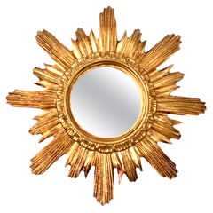 Vintage Italian Gold Sunburst Mirror