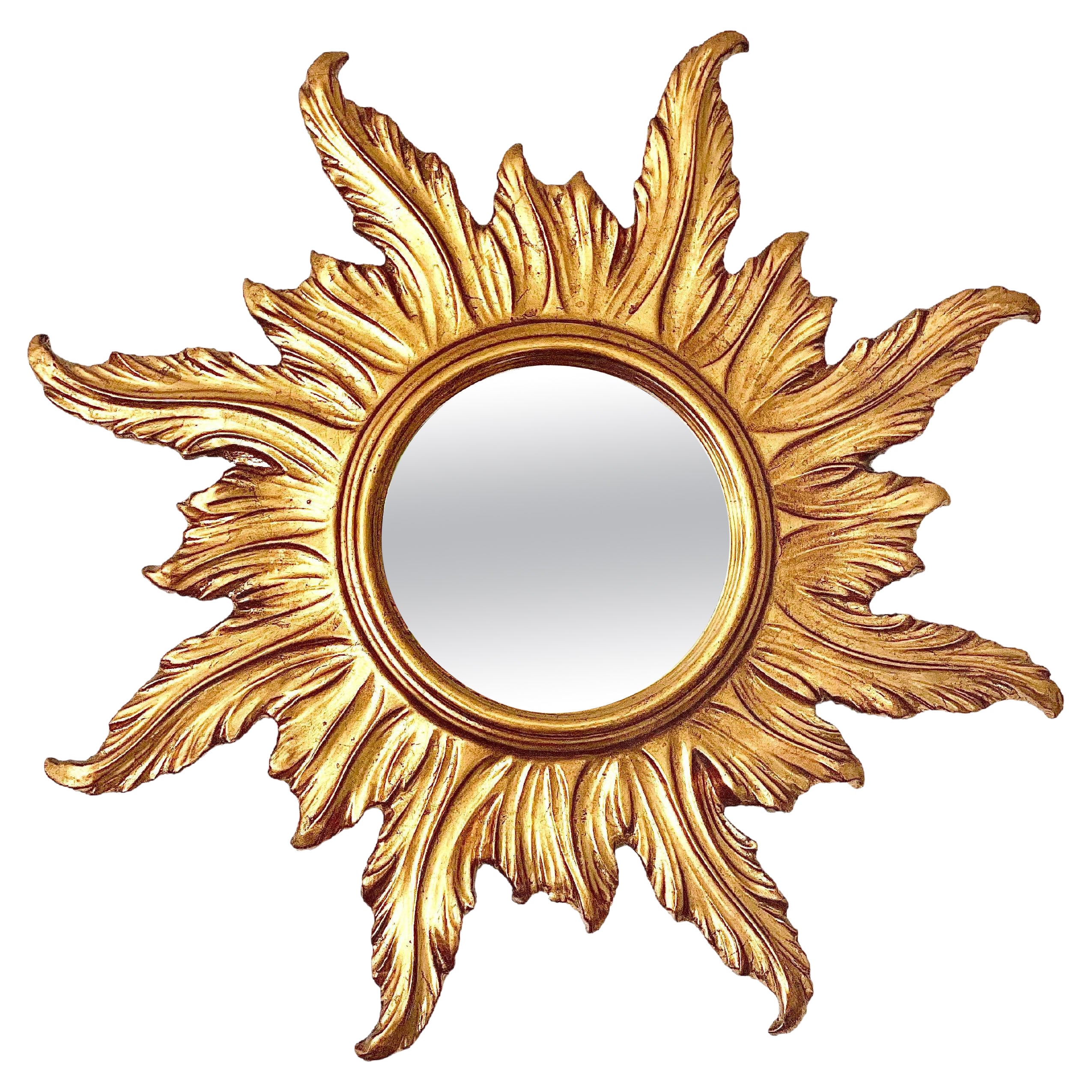 Giltwood Sunburst Mirror For Sale