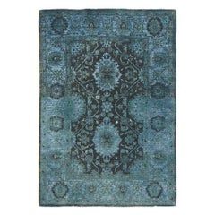 Mehraban Overdyed Distressed Mahal Design Rugs (tapis surteinté à motifs de Mahal)