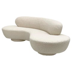 Vladimir Kagan Serpentinen-Wolken-Sofa für Directional aus schwerem Boucle