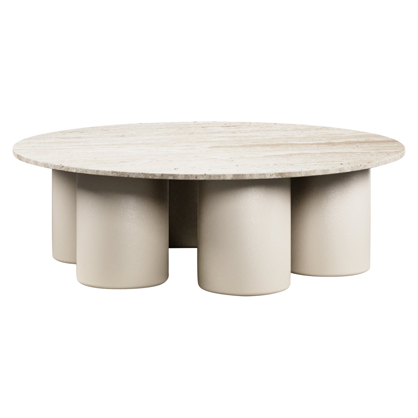 Mira Coffee Table - Beige - Travertine stone