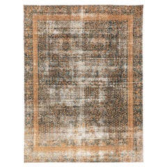 Overdyed Retro Style Rug