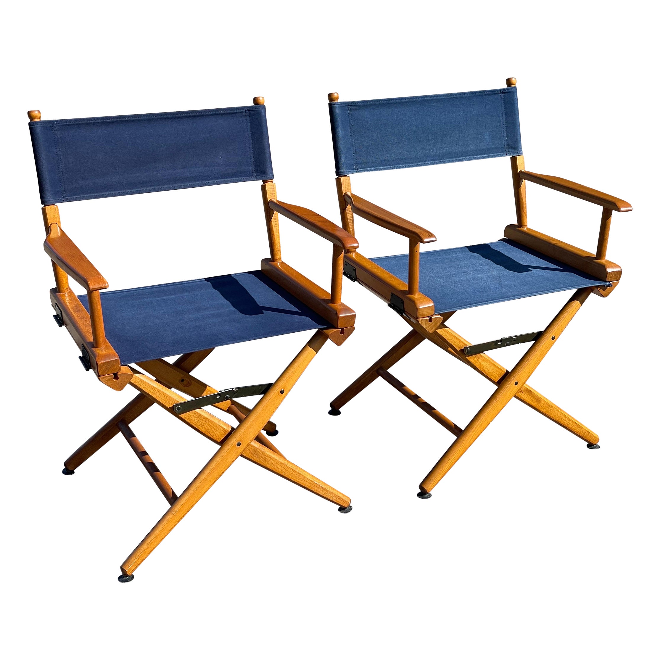 a pair of Original 1970´s Directors Chairs by Telescope Chair Company