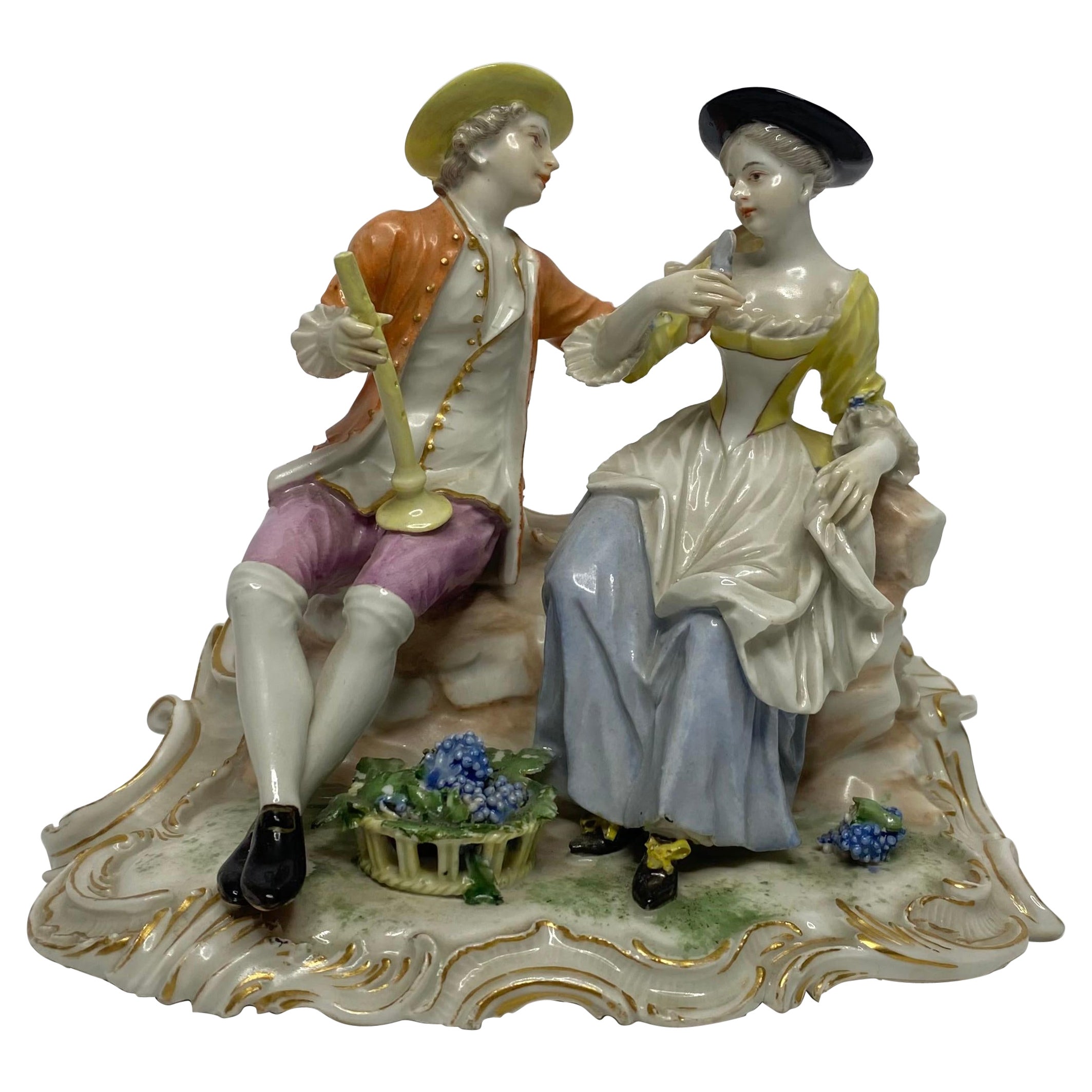 Ludwigsburg porcelain group, J.C. Haselmeyer, c. 1770. For Sale