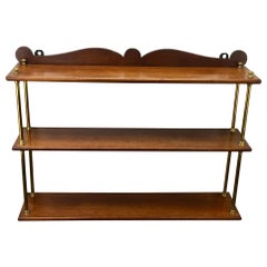 Used 19th Century Teak and Brass Campaign Bookshelves