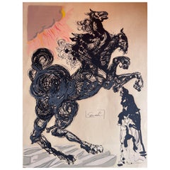 Retro The Inferno Print: Canto 6 "Cerberus" from The Divine Comedy by Salvador Dali