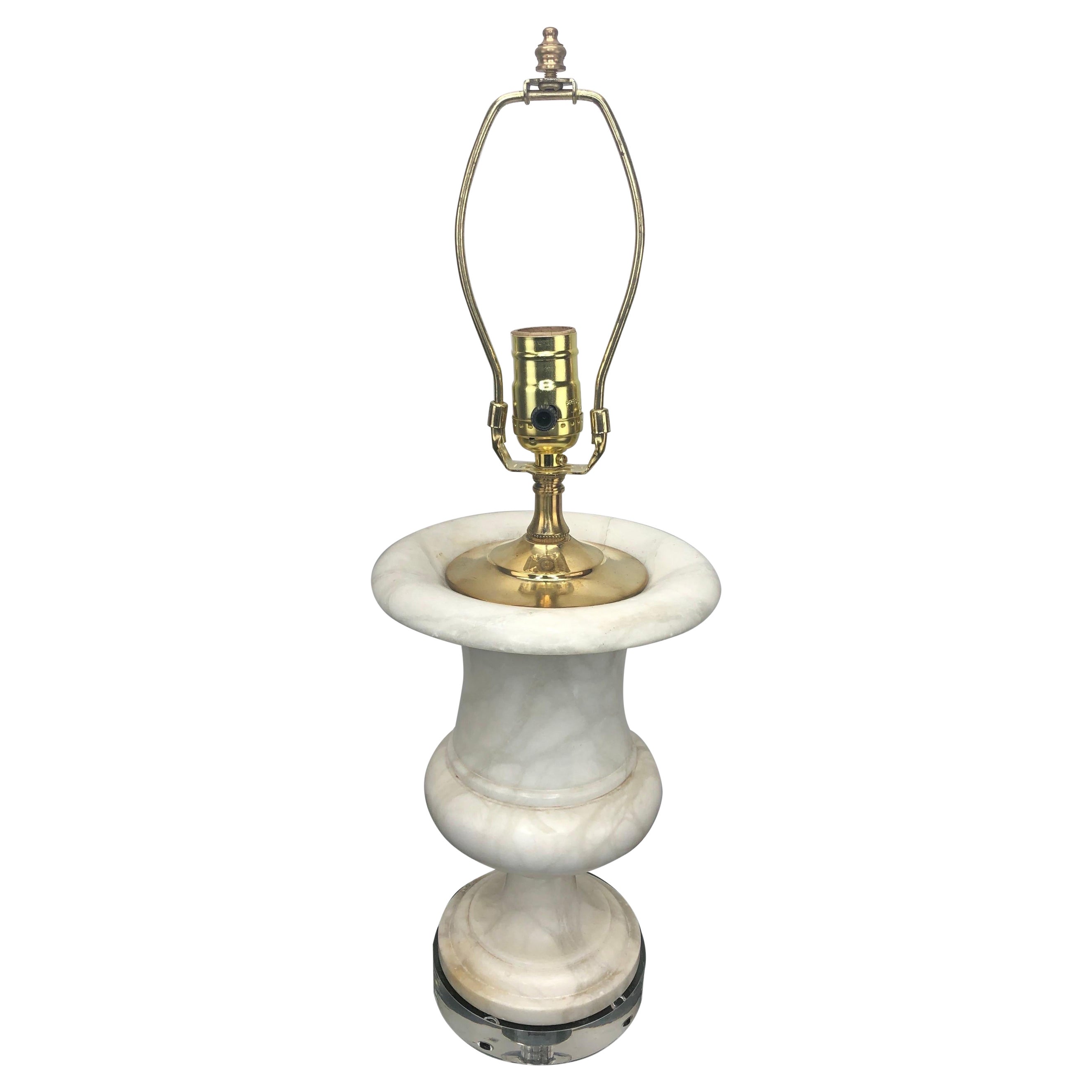 Vintage Alabaster Urn Lamp For Sale