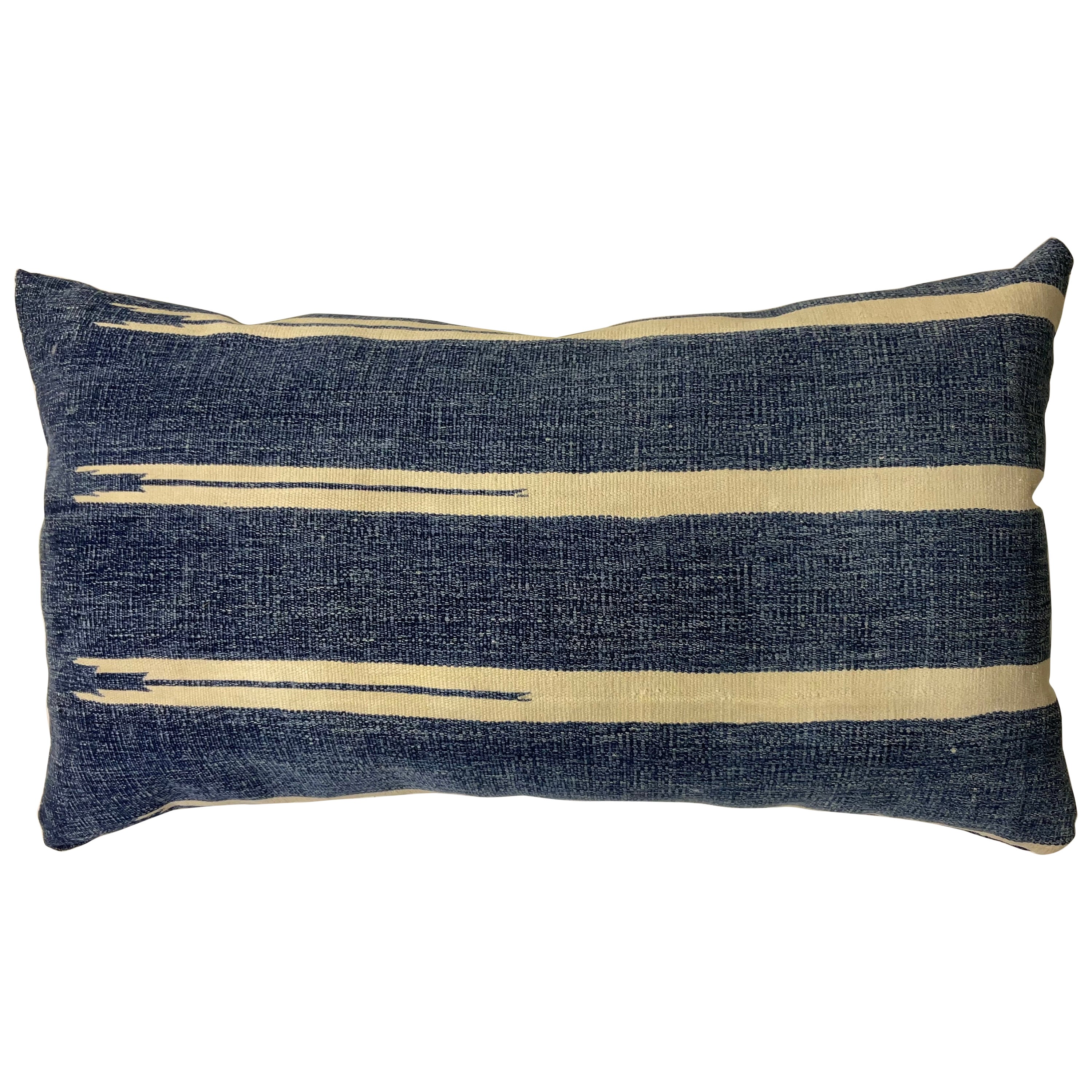 Single  Flat Weave Antique textile Pillow For Sale