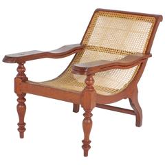 Antique Mahogany Caned Plantation Chair