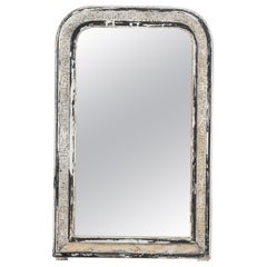 19th Century Louis Phillipe French White Patinated Mirror