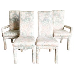 Parsons chaises de salle à manger postmodernes roses, vertes et violettes - 4 chaises