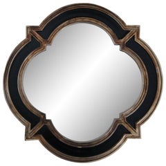 Carolina Mirror Crown Fine Arts Miroir Quatrefoil Noir Doré Champagne 24