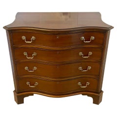 Antique Edwardian Quality Mahogany Serpentine Shaped Chest of 4 Drawers 