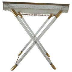 Vintage Tray table Plexi and brass