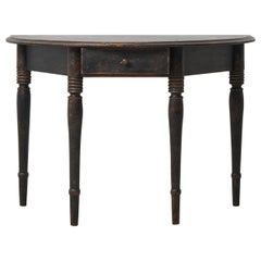 Antique Swedish Black Pine Console or Wall Table