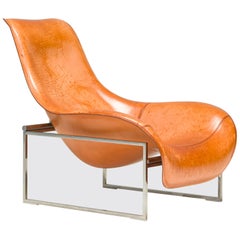 B&B Italia by Antonio Citterio Mart Relax Mprn_1 Brown Leather Lounge Chair