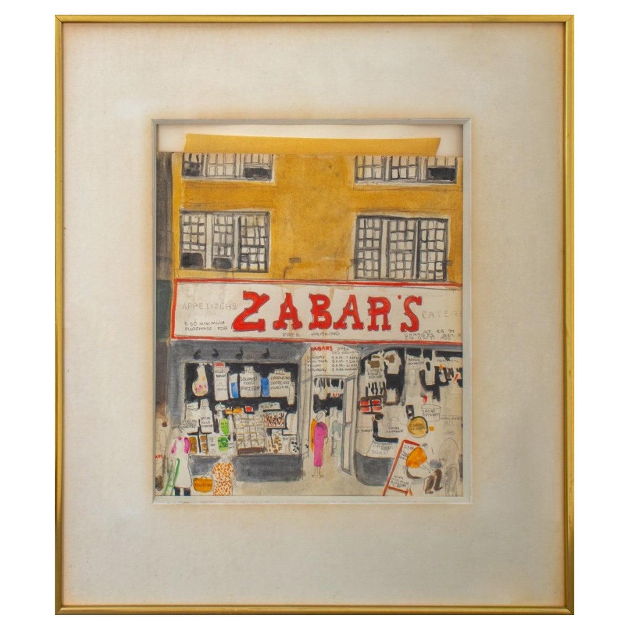 Mary Jo Schwalbach "Zabars" Watercolor on Paper