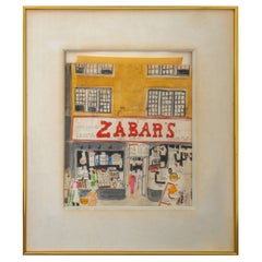 Mary Jo Schwalbach "Zabars" Watercolor on Paper