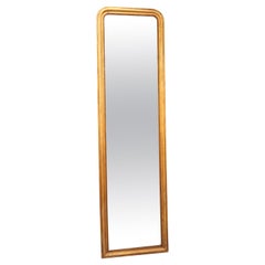 Tall and Narrow Antique French Louis Philippe Mirror, Circa 1840