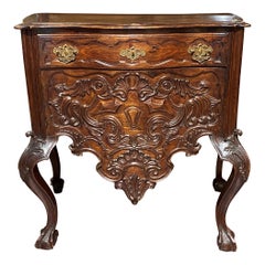 19th Century Portuguese Ornately Carved Rococo Revival Lowboy