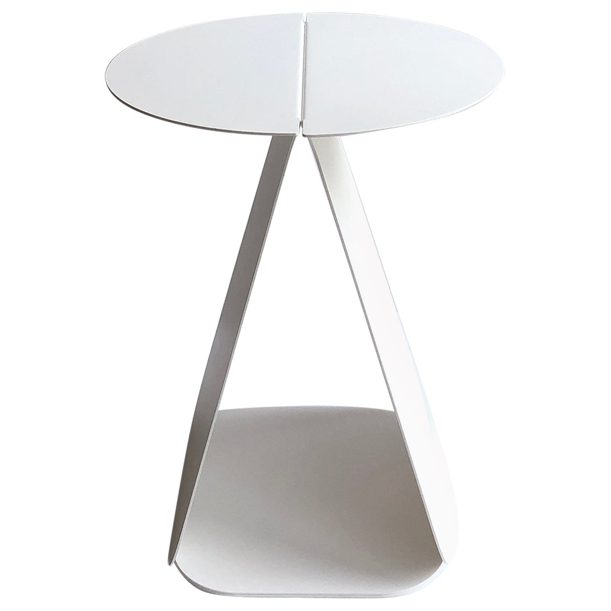 YOUMY Round White Side Table by Mademoiselle Jo