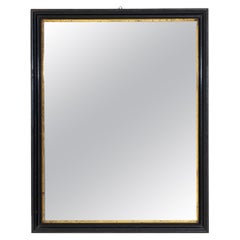 Antique French Black Gilded Mirror (miroir doré noir)