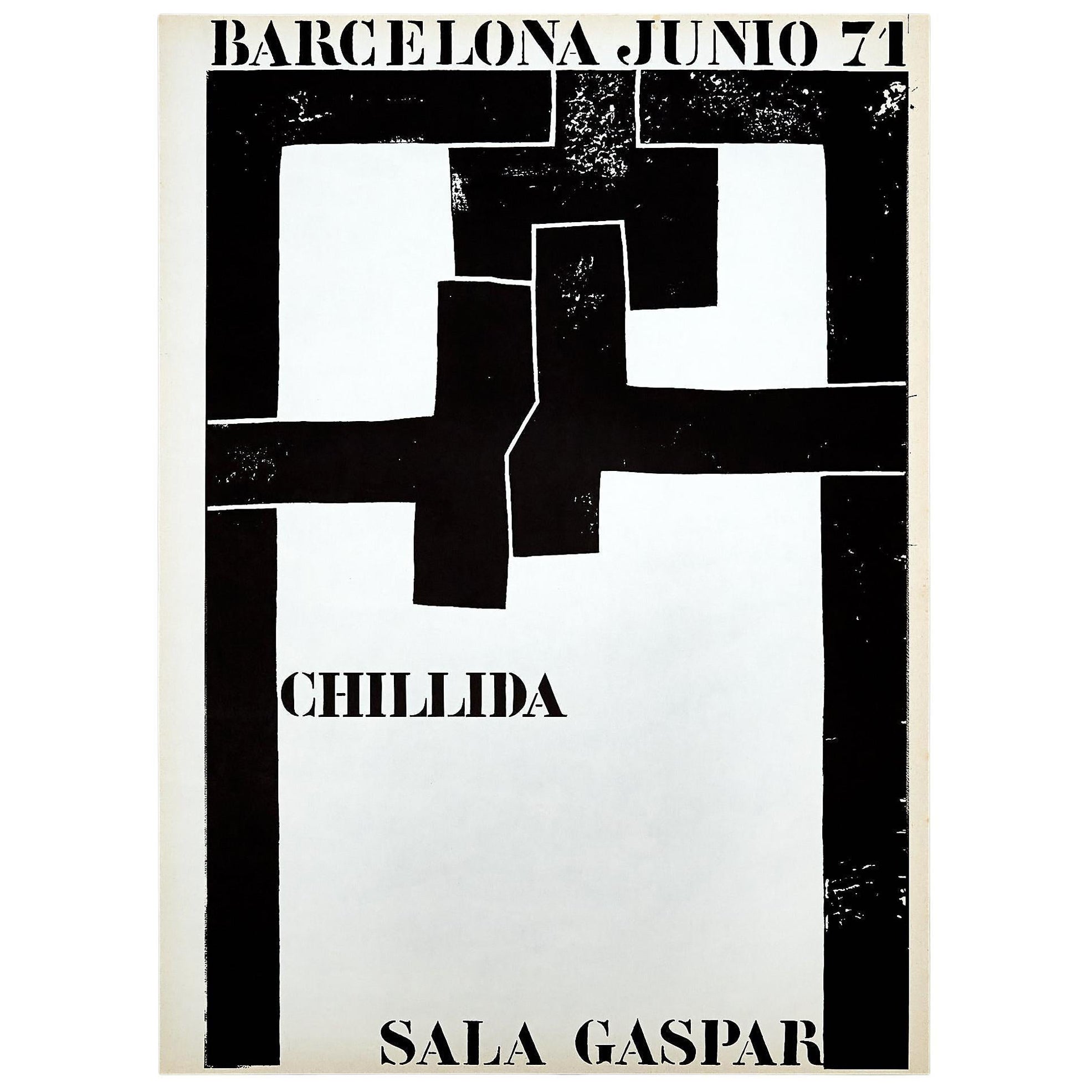 Timeless Legacy: Eduardo Chillida's Original Historic Poster for Sala Gaspar For Sale