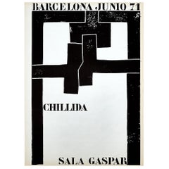 Vintage Timeless Legacy: Eduardo Chillida's Original Historic Poster for Sala Gaspar