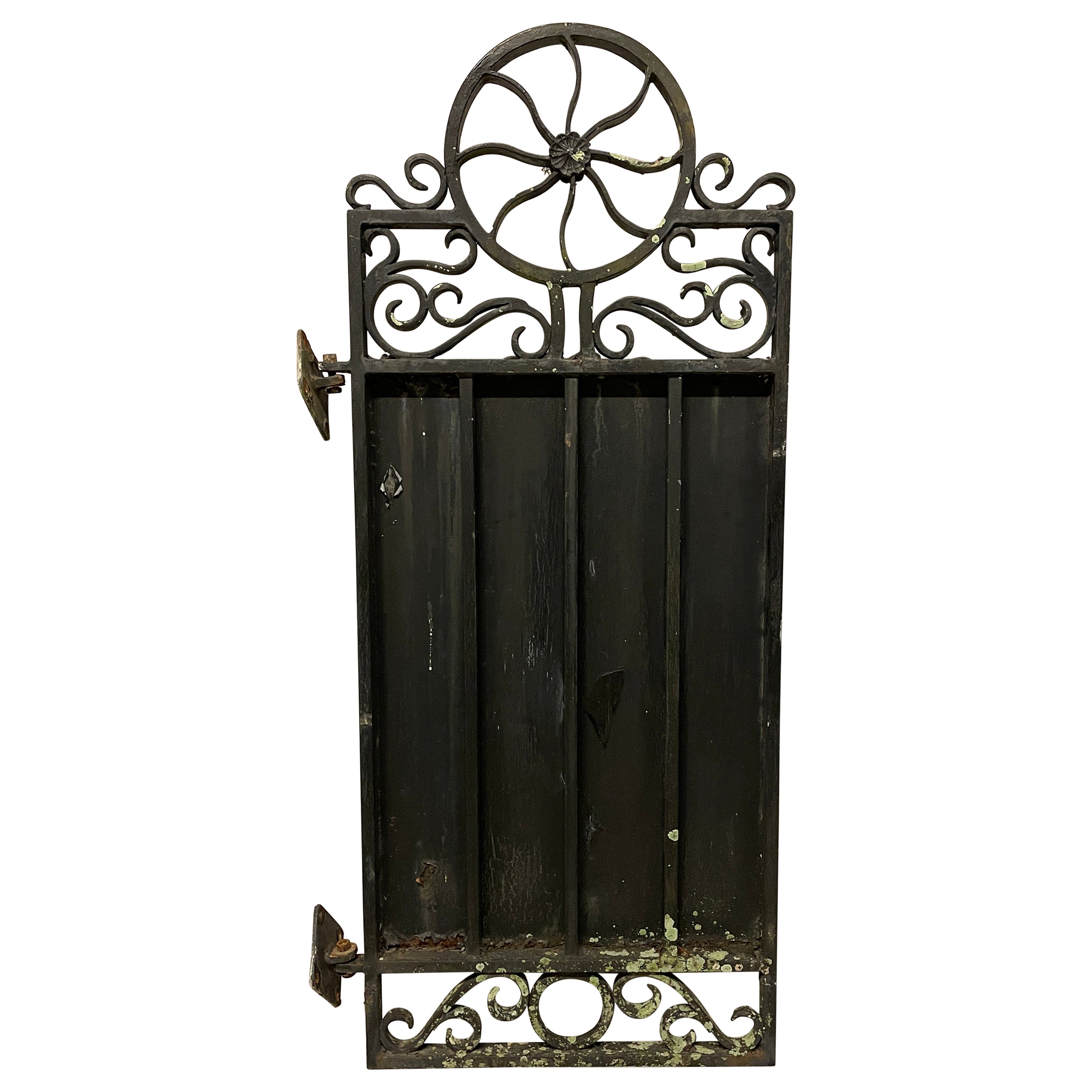 American Vintage  Wrought Iron Gate For Sale